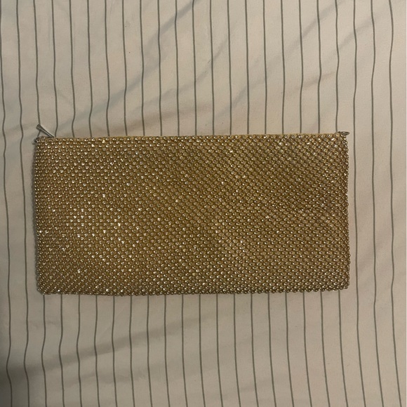 Yellow gold clutch purse used once! - Picture 1 of 4